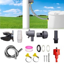 Rain Barrel Diverter Kit Rain Gutter Water Butt Connector Pipe Avoid Clogging