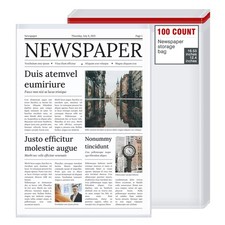100 PCS Newspaper Storage Sleeves Art Prints 16.53x12.4 Inch Clear Bags