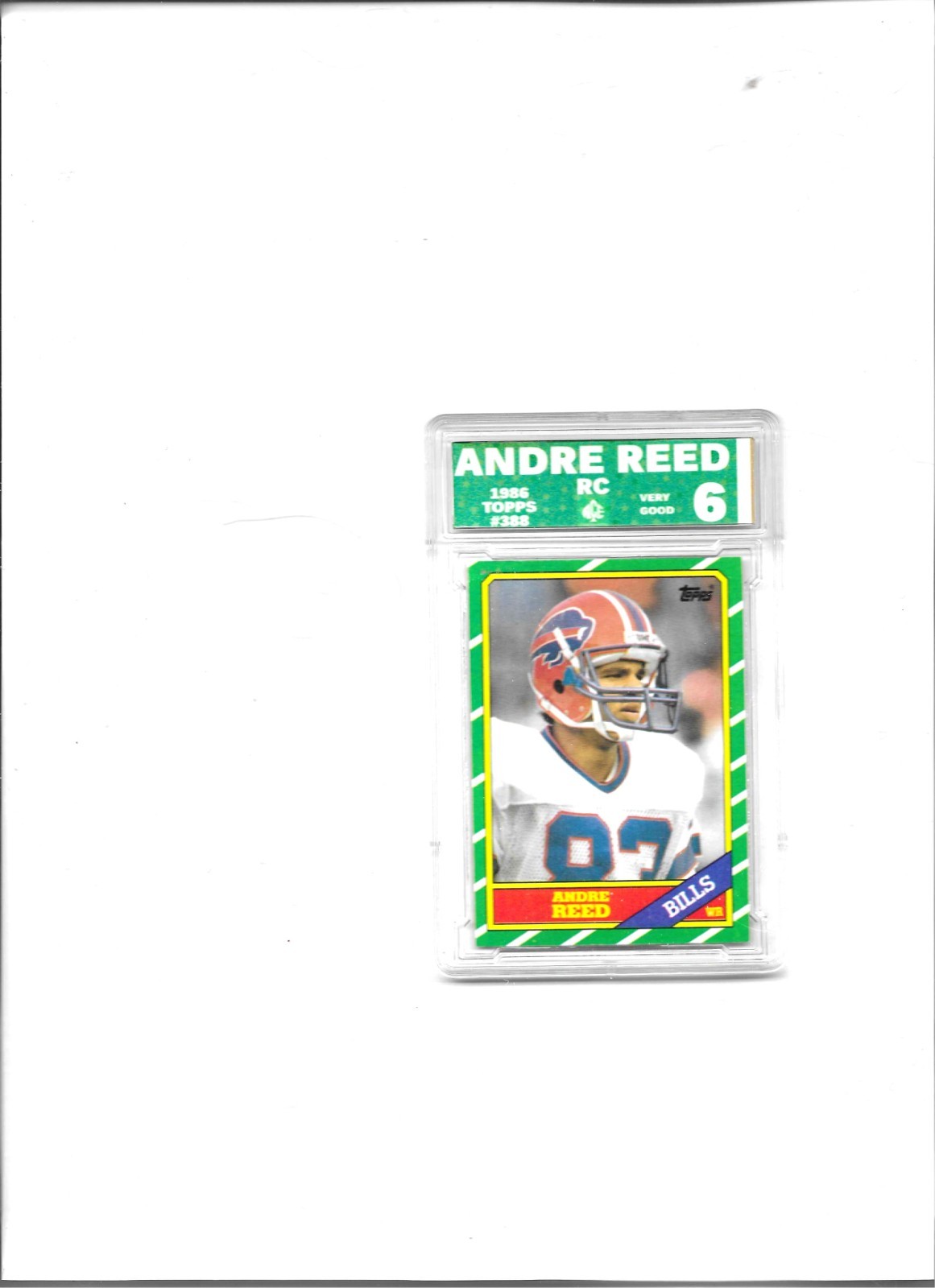 1986 Topps - Andre Reed #388 (RC)  Graded 6 VG