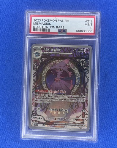 2023 Pokemon PAL EN Illustration Rare #212 Mismagius PSA 9 - Picture 1 of 2