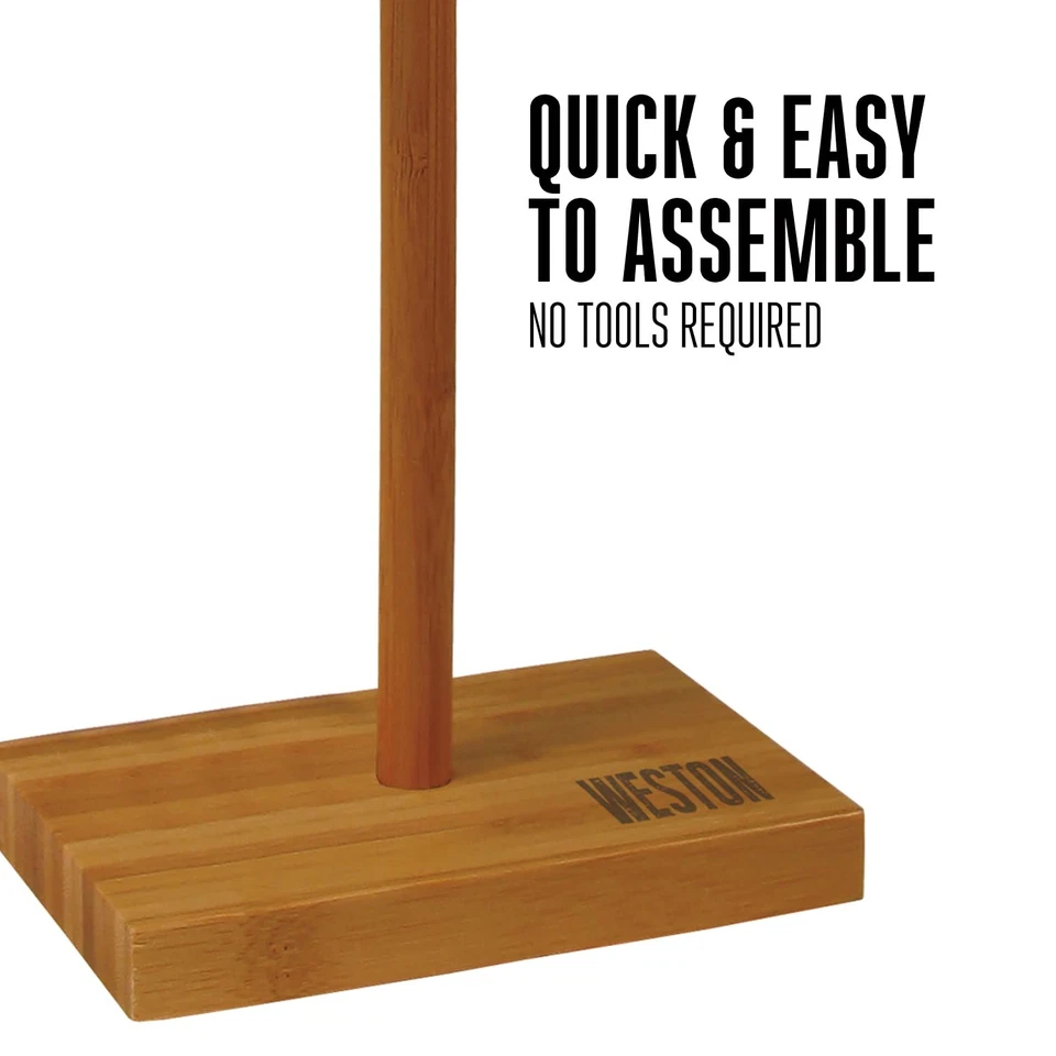 Bamboo Pasta Drying Rack (53-0201), 10 Drying Arms, 16" Tall, 14" Wide, Store... - Image 4 of 4