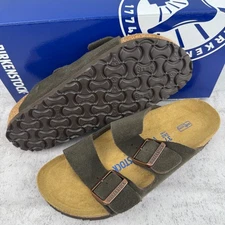 Birkenstock Arizona Soft Footbed Mocha Suede Leather Sandals Select Size