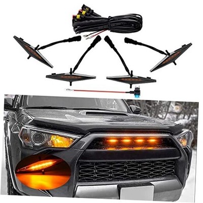 LED Lights 4PCS Front Grille Raptor Lamps Car Accessories with Harness Amber