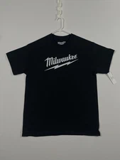 Milwaukee Black T-Shirt (New Condition) M18 Battery Heavy Duty Power Tools Tee