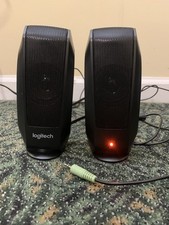 Logitech Speakers with Aux and Power Cord in Black Tested/Working