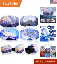 4 Pieces Ski Snowboard Goggle Cover Sleeve Goggle Cover Microfiber Protective...