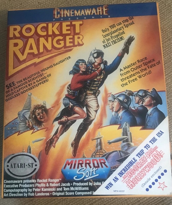 ROCKET RANGER ATARI ST GAME BOXED - RARE MIRROR SOFT - 1989 With Decoder Reel