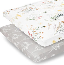 - 2 Pack Premium Pack N Play Sheets Fitted for Standard Pack and Plays and Mini