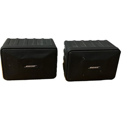 Vtg BOSE Model 101 Music Monitor  Speakers Pair Black USA 1984 Tested Works