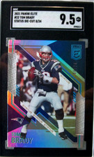 2021 PANINI ELITE TOM BRADY BLUE STATUS DIE-CUT SSP /24 SGC 9.5 CLEAN CASE READ