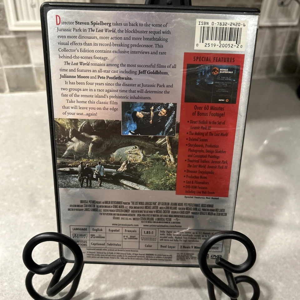 Jurassic Park: Lost World - Collector’s Edition DVD, 2000) Jeff Goldblum - Image 3 of 4
