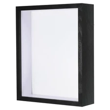 Shadow Box Frame with Display Stand Wooden Pressed Flower Frame (Black 6x8")