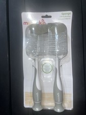 Munchkin  Sponge  Bottle Brush, Modern Design, 2 Pack, Grey
