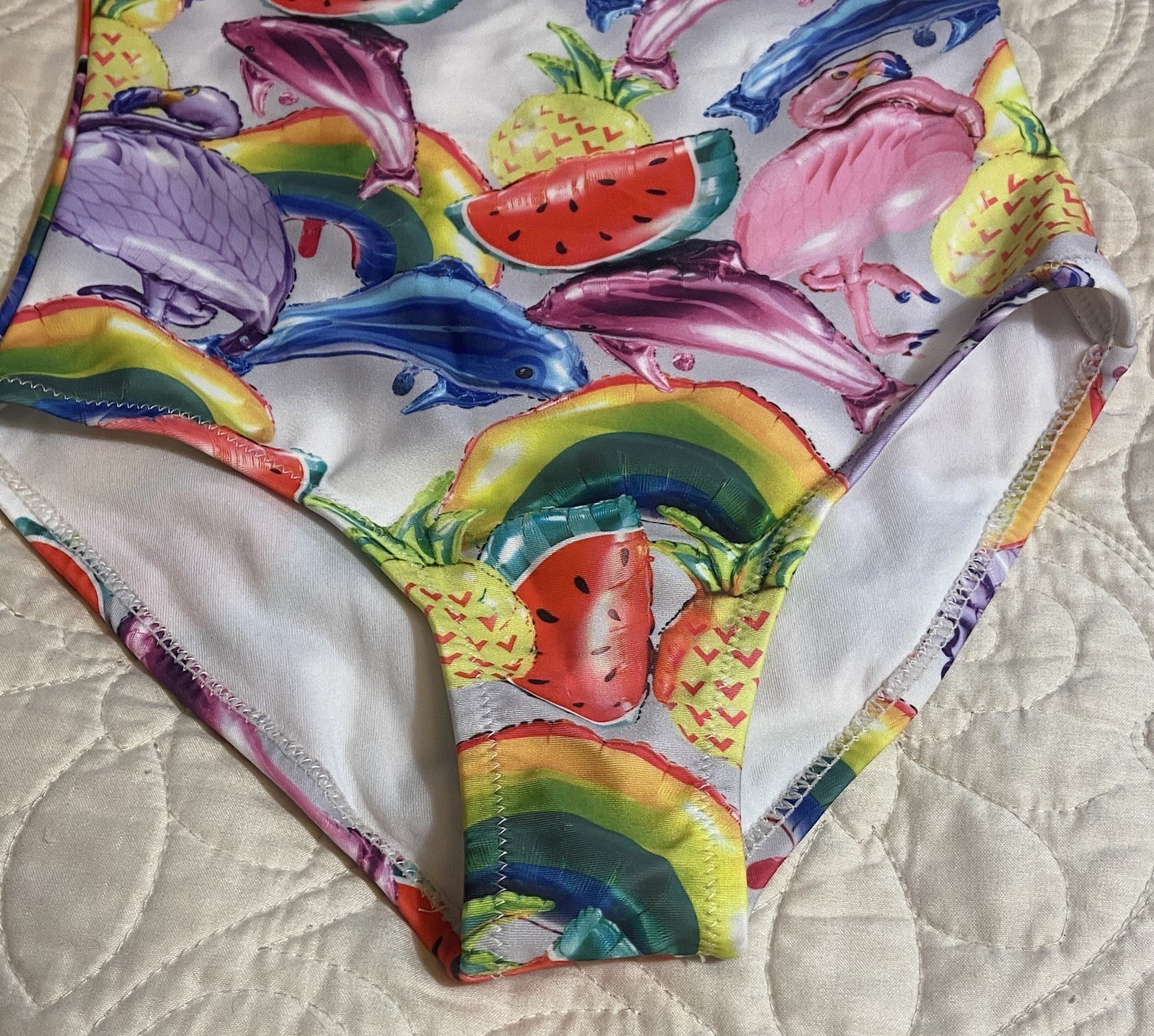 Molo Nakia Swimsuit Bathing Girls Size 7 in Balloons 50+ UV Protection