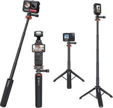 20.1" Portable Camera Tripod Extendable Selfie Stick for GoPro Hero DJI Osmo