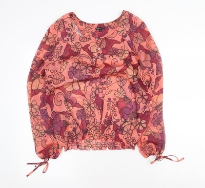 Basic-Bluse Damen UK Größe 12 The Limited Orange