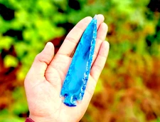 Aqua Obsidian Glass Arrowhead – Handmade Crystal Arrowhead 1″–6″ (Choose Size)