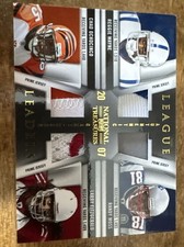 Wayne / Moss /Fitzgerald / Ochocinco Quad Patch 09 Panini National Treasures /25