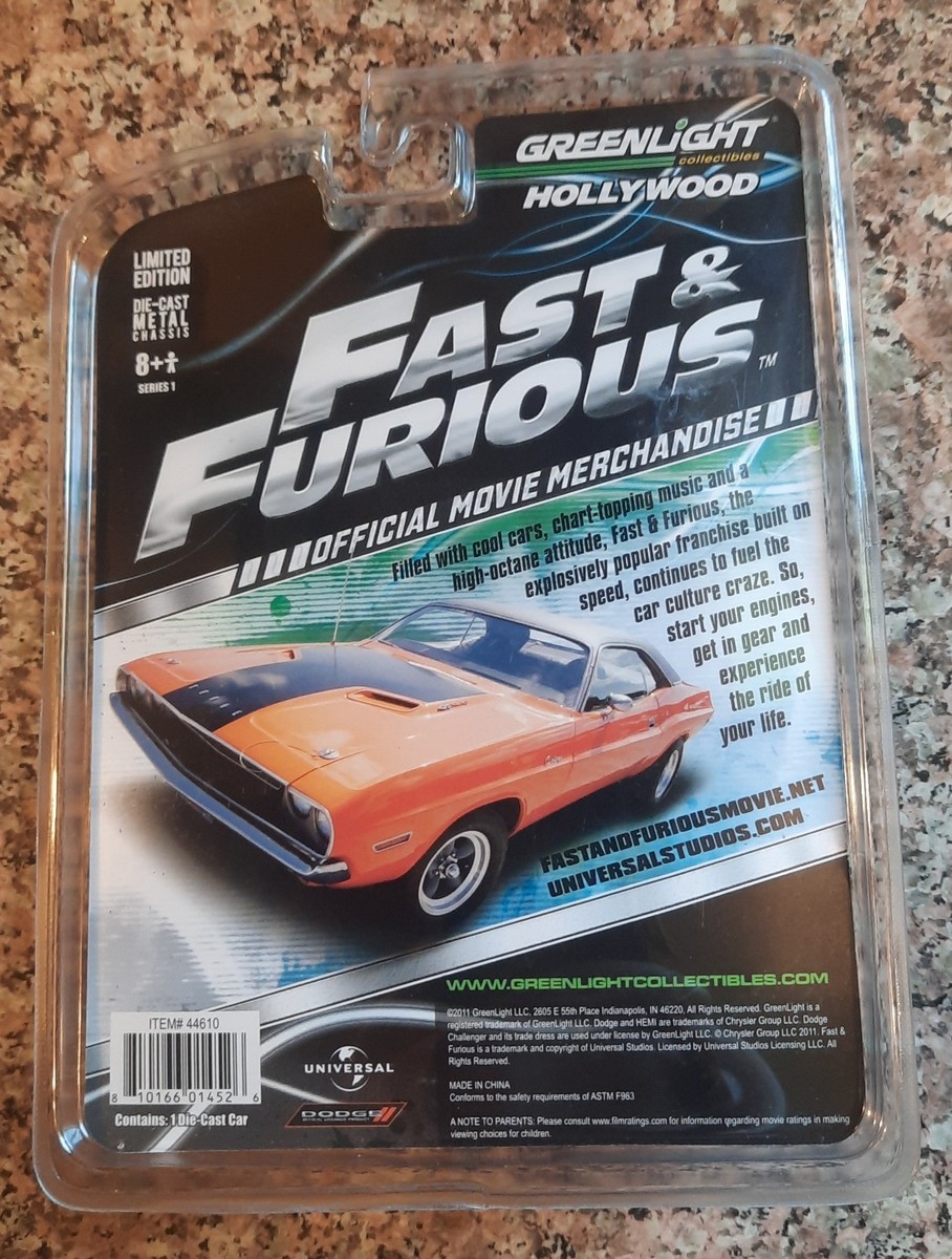 GREENLIGHT 2011 FAST & FURIOUS DARDEN'S 1970 DODGE CHALLENGER