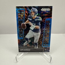2025 Panini Prizm - Fireworks Sam Darnold #3 Blue Ice Prizm /99