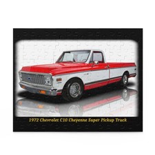 Iconic 1972 Chevy C10 Cheyenne Super Pickup Truck Temp Puzzle 120 pcs -