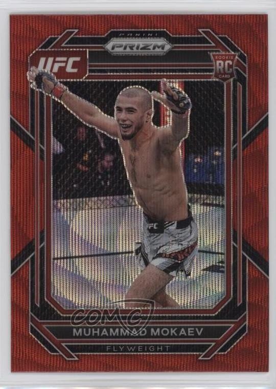 2023 Panini Prizm UFC Ruby Wave Prizm Muhammad Mokaev #124 0b11