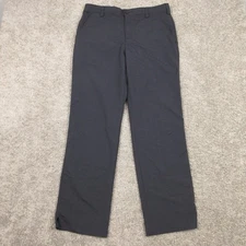 Under Armour Pants Mens 34x32 Black Pinstripe Performance Golf Stretch Zip Drive