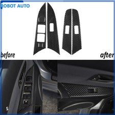 4pcs Real Carbon Fiber Interior Window Lift Switch Panel Cover For Mazda 3 04-09 4pcs Real Carbon Fiber Interior Window Lift Switch Panel Cover For Mazda 3 04-09