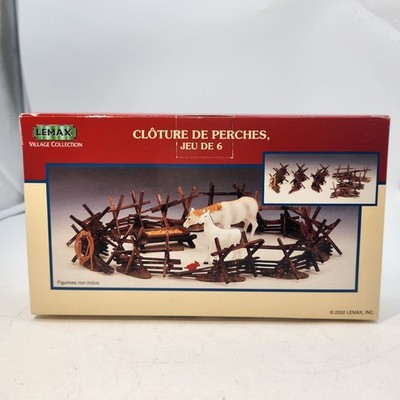Lemax 2002 Split Rail Fence Village Collection 24776A Retired Set of 6 Vintage