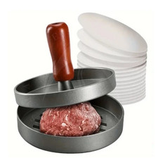 Burger Press Round Stainless Steel Burger Smasher Heavy Duty BBQ Patty Maker UK