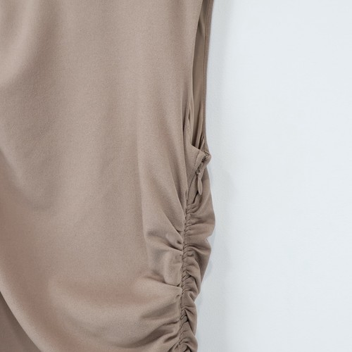 Abercrombie & Fitch Stretch-Minikleid seitlich Cinch gerafft taupe Größe Large Tall  - Bild 5 von 7