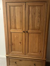 Solid Oak Double Wardrobe With full Width Bottom Drawer