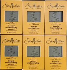 SheaMoisture Raw Shea Butter Deepy Moisturizing Bar Soap 8 oz Lot Of 6!
