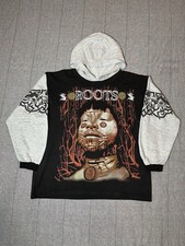 Authentic Vintage 90s Sepultura Roots Metal Euro Band Hoodie XL Double Sided