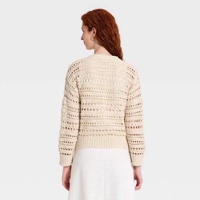 Women's Openwork Cardigan Sweater - Universal Thread