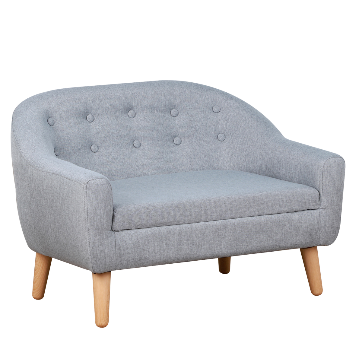 B&Q - Kids Sofa Children Couch Toddler Armchair Seat Bedroom Nursery Grey - Image 3