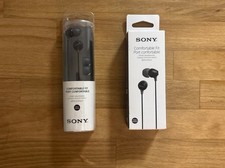 2 Pack - Sony MDR-EX15LP Earbud Headphones Black Comfortable Fit