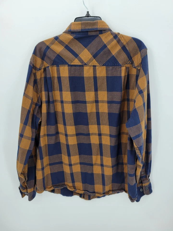 Alpine Design Flannel Shirt Mens XL Brown Plaid Long Sleeve Button Up Outdoor - Image 2 of 4