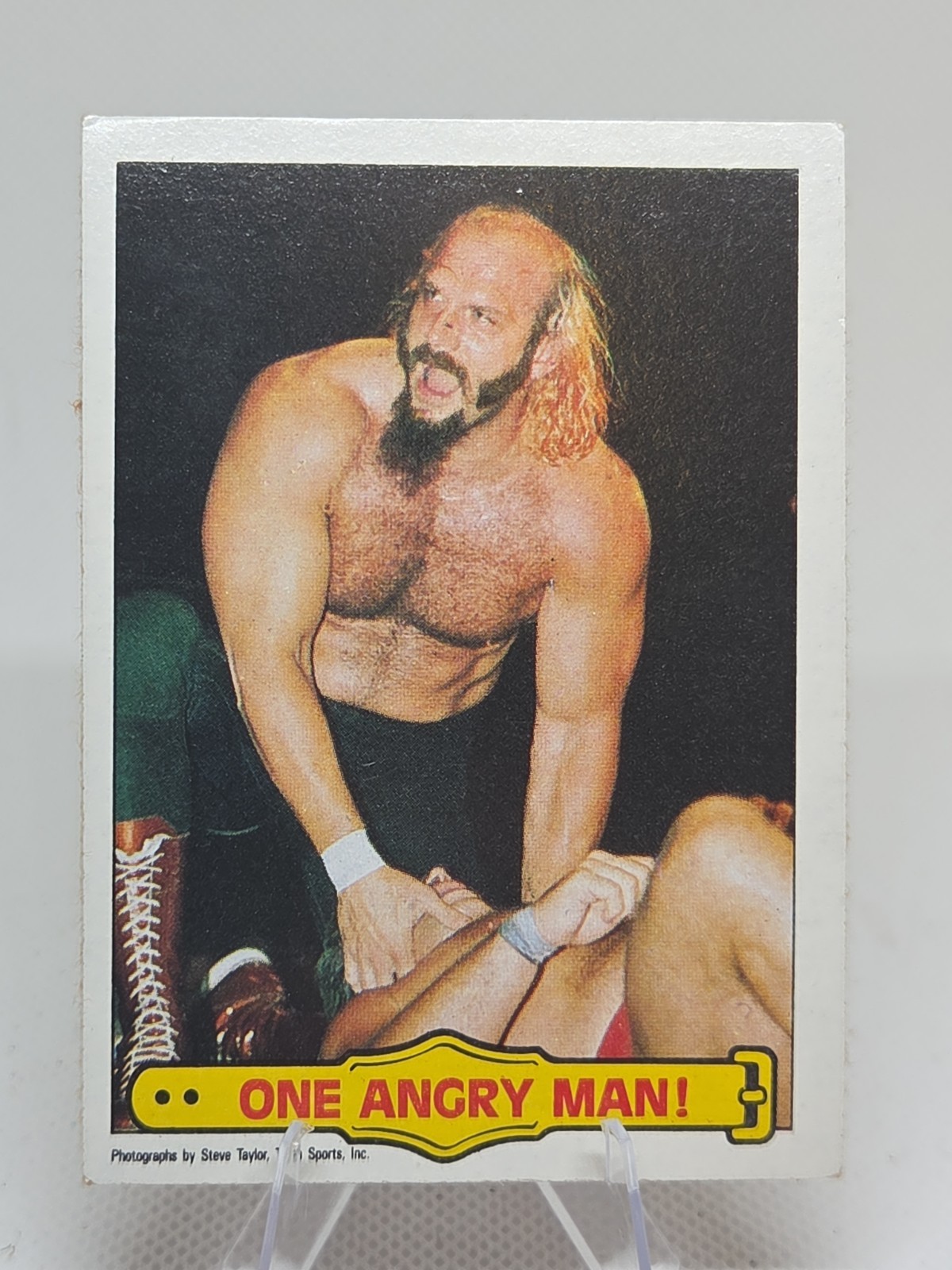 One Angry Man #38 Wrestling Cards 1985 Topps WWF trading card — raw and PSA graded price guide
