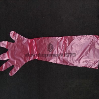 50pcs Bag Artificial Insemination Gloves Disposable Vet Farm Use Arm Length *mq