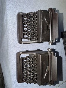 Set of 2 Restoration Hardware Cast Iron Typewriter Bookends Made In India