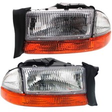 Headlight Set For 97 Dodge Dakota 98 Durango Driverpassenger Side W Bulb Headlight Set For 97 Dodge Dakota 98 Durango Driverpassenger Side W Bulb