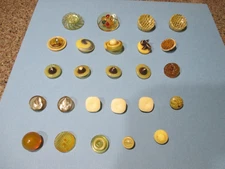 Vintage Sewing Buttons- Misc Plastic 25 total  #10