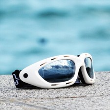 Classic White Frame/Smoke Lens Goggles PWC Jetski Ride  Race