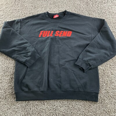 Nelk Boys Full Send Pullover Sweatshirt Large Black Red Maple Leaf YouTube