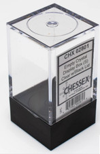 Chessex Small Display Box Clear w/ Black Lid - Holds Dice Mini Figures 1x1x2