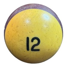 VTG BAKELITE Billiard Pool Ball - Striped Purple 12 - 2 1/4" Diameter