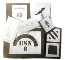 US Helmet Stencil - WWII USA Infantry Airborne Templates Choice of Many WW2 WK.2