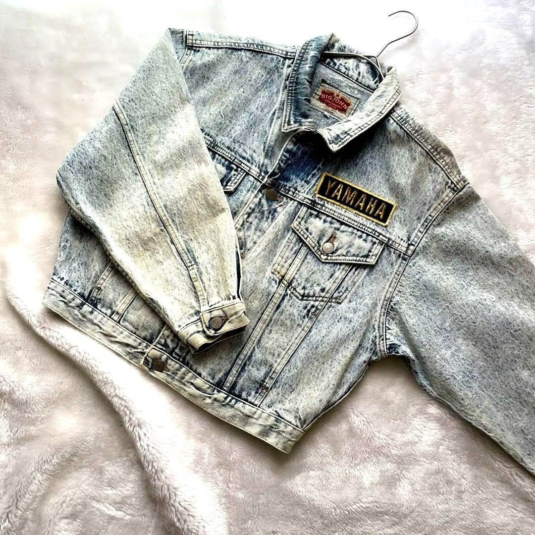 Big John Yamaha & Marlboro Patches Blue Denim Jacket Size M VG Limited JP