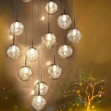 LED Glass Pendant Light Living Ceiling Lamp Stair Chandelier Lighting Fixtures